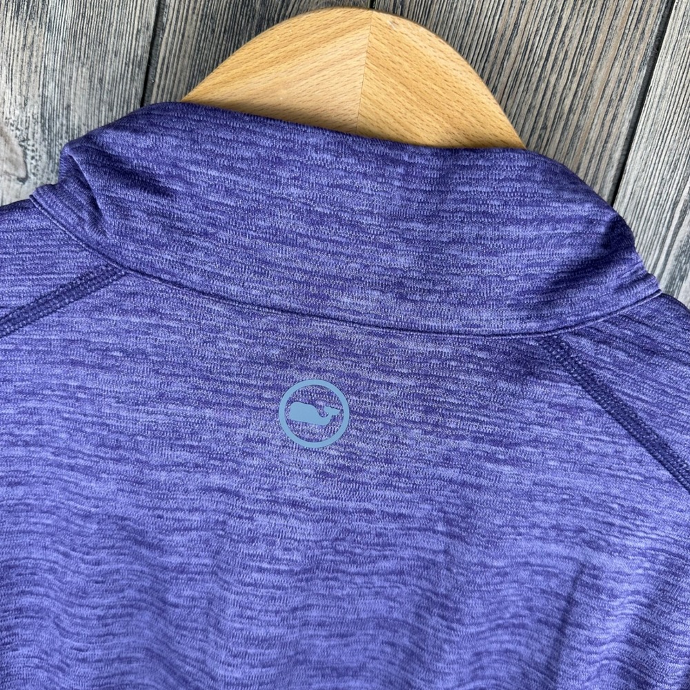Vineyard Vines Performance Sankaty Quarter Zip Pullover Purple NWT Mens XL - Picture 7 of 7